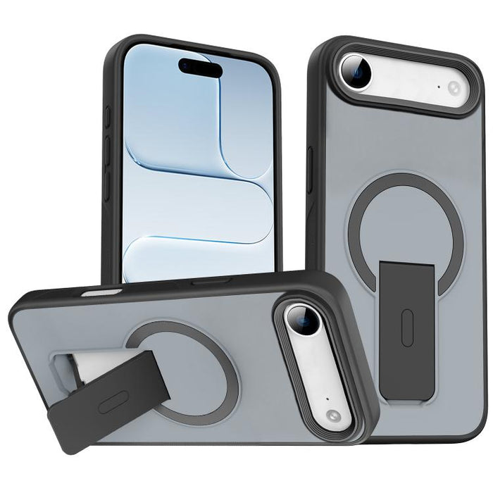 Funda para teléfono MagSafe con soporte invisible y tacto suave, For iPhone 16e / 17e, For iPhone 17 Pro Max, For iPhone 17 Pro, For iPhone 17, For iPhone Air