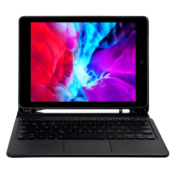 T098B-A Estuche protector de teclado Bluetooth desmontable de TPU con textura de piel prensada para iPad Air 4 de 10,9 pulgadas (2020), con soporte y ranura para bolígrafo y táctil