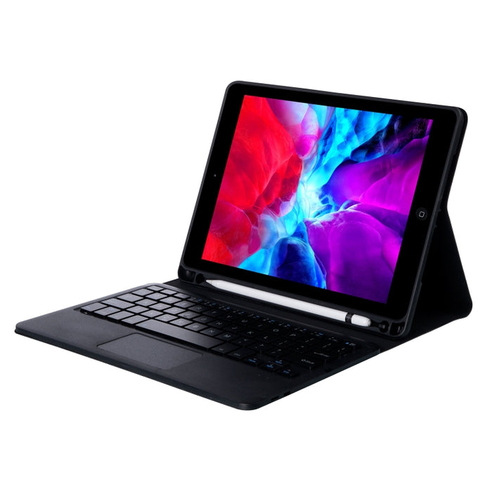 T098B-A Estuche protector de teclado Bluetooth desmontable de TPU con textura de piel prensada para iPad Air 4 de 10,9 pulgadas (2020), con soporte y ranura para bolígrafo y táctil