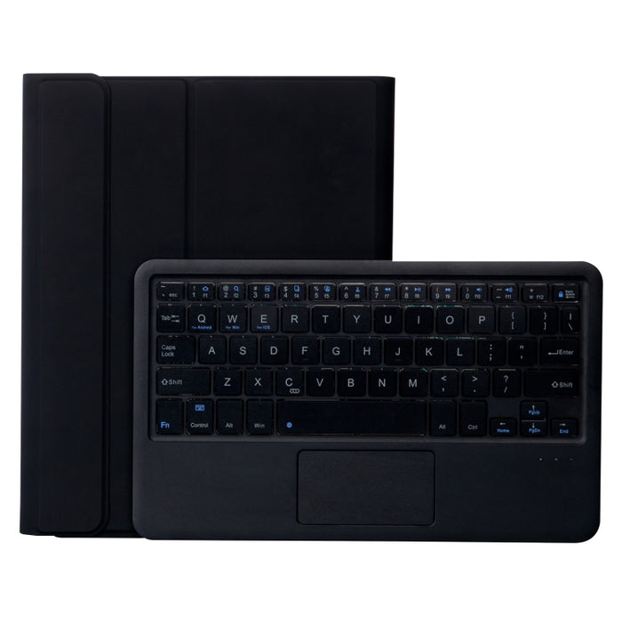 T098B-A Estuche protector de teclado Bluetooth desmontable de TPU con textura de piel prensada para iPad Air 4 de 10,9 pulgadas (2020), con soporte y ranura para bolígrafo y táctil
