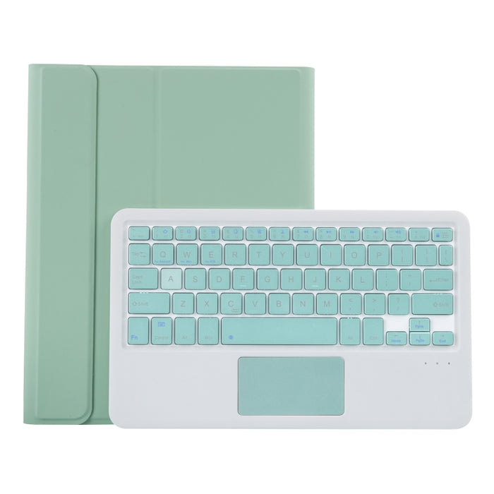 T098B-A Estuche protector de teclado Bluetooth desmontable de TPU con textura de piel prensada para iPad Air 4 de 10,9 pulgadas (2020), con soporte y ranura para bolígrafo y táctil