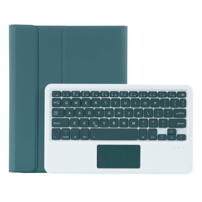 T098B-A Estuche protector de teclado Bluetooth desmontable de TPU con textura de piel prensada para iPad Air 4 de 10,9 pulgadas (2020), con soporte y ranura para bolígrafo y táctil