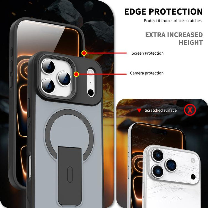 Funda para teléfono MagSafe con soporte invisible y tacto suave, For iPhone 16e / 17e, For iPhone 17 Pro Max, For iPhone 17 Pro, For iPhone 17, For iPhone Air