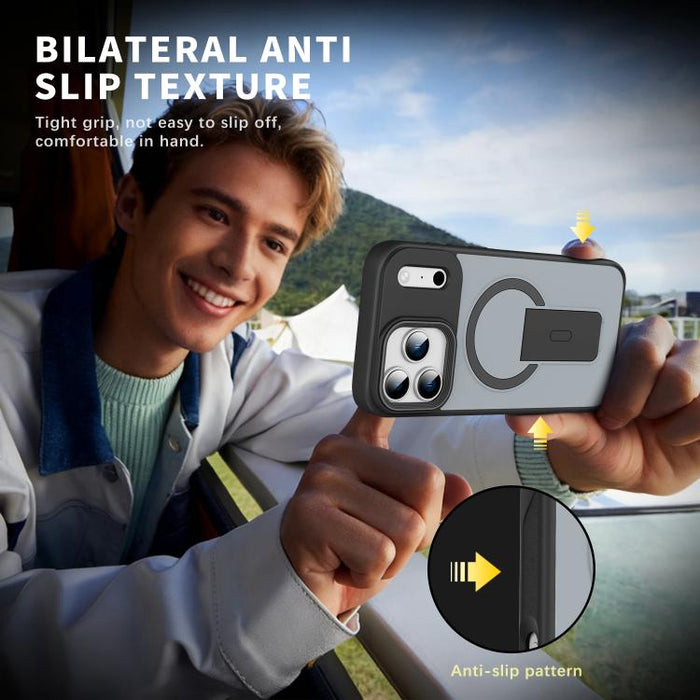 Funda para teléfono MagSafe con soporte invisible y tacto suave, For iPhone 16e / 17e, For iPhone 17 Pro Max, For iPhone 17 Pro, For iPhone 17, For iPhone Air