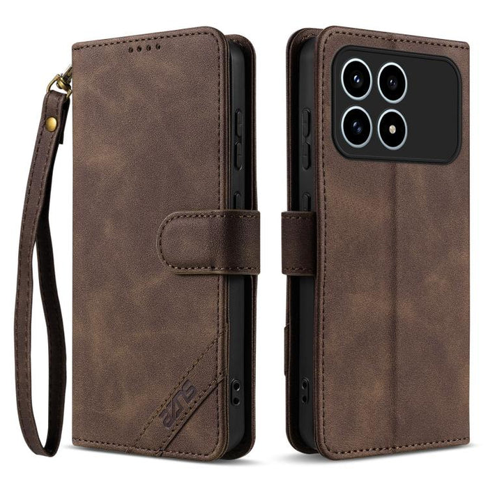 Funda para teléfono AZNS Serie A2 con tres tarjetas, protección RFID, piel vegana y correa., For Redmi Turbo 5 Max 5G / Poco X8 Pro Max 5G, For Redmi Turbo 5 5G / Poco X8 Pro 5G, For Redmi K90, For Redmi K90 Pro Max                                     ...