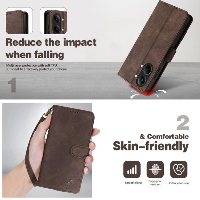 Funda para teléfono AZNS Serie A2 con tres tarjetas, protección RFID, piel vegana y correa., For Redmi Turbo 5 Max 5G / Poco X8 Pro Max 5G, For Redmi Turbo 5 5G / Poco X8 Pro 5G, For Redmi K90, For Redmi K90 Pro Max                                     ...