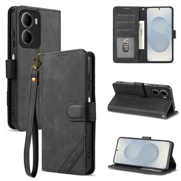 Funda para teléfono AZNS Serie A2 con tres tarjetas, protección RFID, piel vegana y correa., For Redmi Turbo 5 Max 5G / Poco X8 Pro Max 5G, For Redmi Turbo 5 5G / Poco X8 Pro 5G, For Redmi K90, For Redmi K90 Pro Max                                     ...