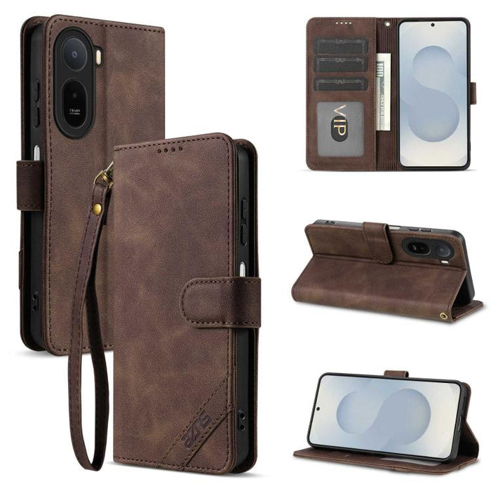 Funda para teléfono AZNS Serie A2 con tres tarjetas, protección RFID, piel vegana y correa., For Redmi Turbo 5 Max 5G / Poco X8 Pro Max 5G, For Redmi Turbo 5 5G / Poco X8 Pro 5G, For Redmi K90, For Redmi K90 Pro Max                                     ...