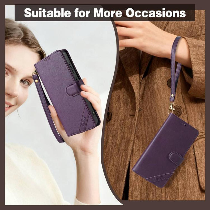 Funda para teléfono AZNS Serie A2 con tres tarjetas, protección RFID, piel vegana y correa., For Redmi Turbo 5 Max 5G / Poco X8 Pro Max 5G, For Redmi Turbo 5 5G / Poco X8 Pro 5G, For Redmi K90, For Redmi K90 Pro Max                                     ...