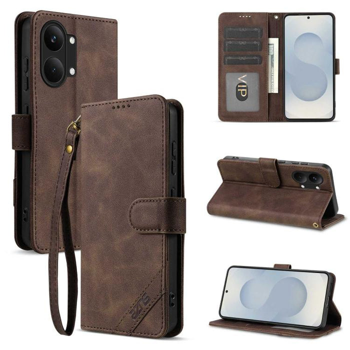 Funda para teléfono AZNS Serie A2 con tres tarjetas, protección RFID, piel vegana y correa., For Redmi Turbo 5 Max 5G / Poco X8 Pro Max 5G, For Redmi Turbo 5 5G / Poco X8 Pro 5G, For Redmi K90, For Redmi K90 Pro Max                                     ...