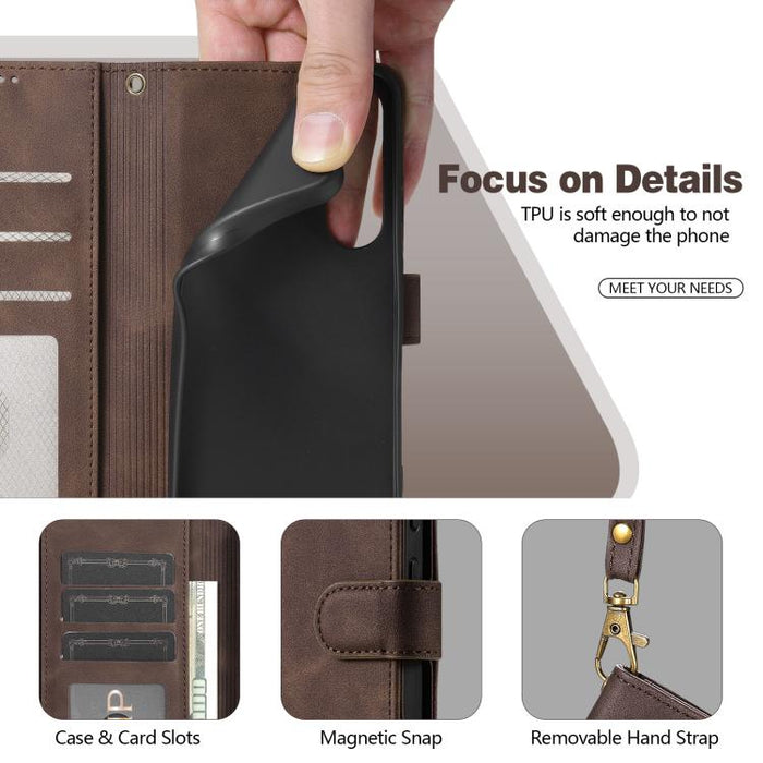 Funda para teléfono AZNS Serie A2 con tres tarjetas, protección RFID, piel vegana y correa., For Redmi Turbo 5 Max 5G / Poco X8 Pro Max 5G, For Redmi Turbo 5 5G / Poco X8 Pro 5G, For Redmi K90, For Redmi K90 Pro Max                                     ...