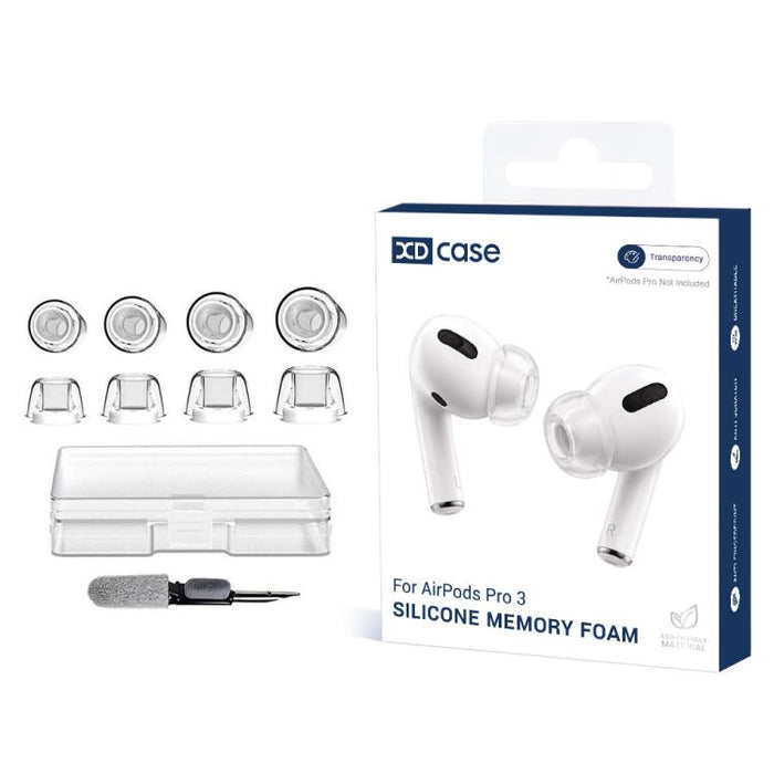 XDcase 4 pares de almohadillas de silicona líquida de repuesto para auriculares, tamaños XS/S/M/L, For AirPods Pro 3, For AirPods Pro 1 / 2
