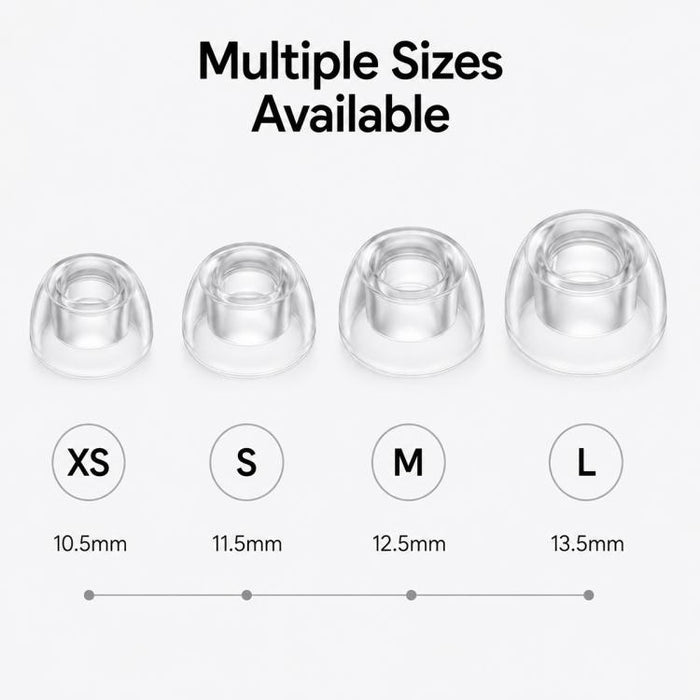 XDcase 4 pares de almohadillas de silicona líquida de repuesto para auriculares, tamaños XS/S/M/L, For AirPods Pro 3, For AirPods Pro 1 / 2