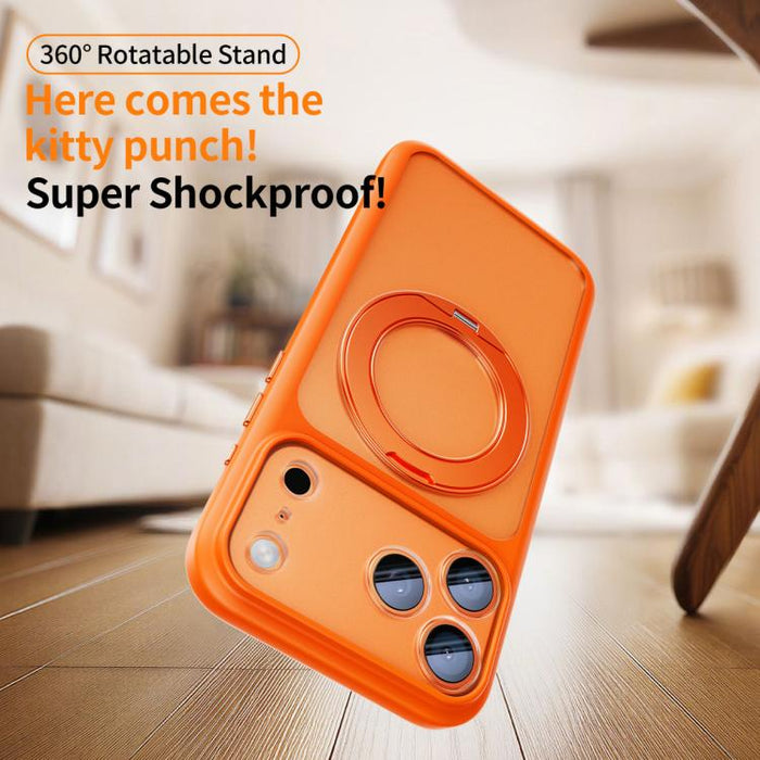 Funda para teléfono con soporte magnético, textura mate y orificio grande, con botón de obturador con IA., For iPhone 17 Pro Max, For iPhone 17 Pro