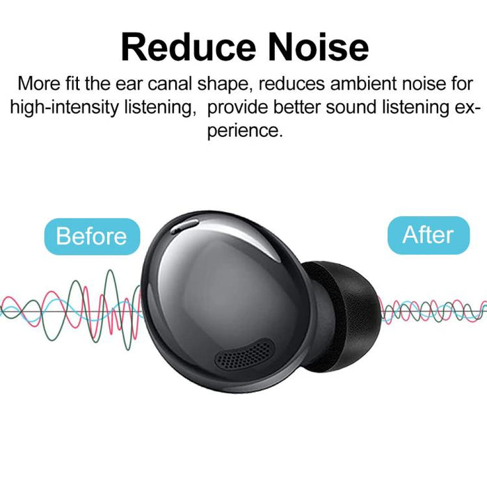 Kit de 3 pares de almohadillas de espuma viscoelástica de repuesto XDcase, tamaños S/M/L, For Samsung Galaxy Buds2 Pro / Buds+