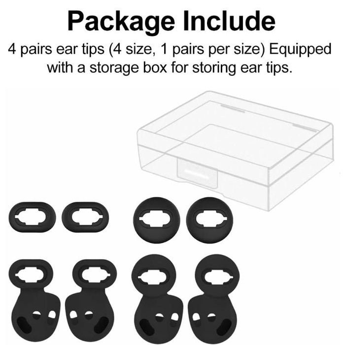 Kit de 4 pares de almohadillas de silicona y ganchos para orejas XDcase, tamaño S/L (izquierdo y derecho), For Samsung Galaxy Buds Live