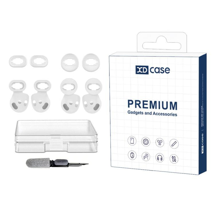 Kit de 4 pares de almohadillas de silicona y ganchos para orejas XDcase, tamaño S/L (izquierdo y derecho), For Samsung Galaxy Buds Live