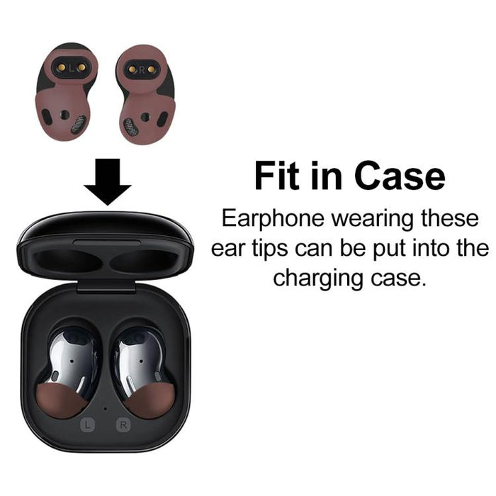 Kit de 4 pares de almohadillas de silicona y ganchos para orejas XDcase, tamaño S/L (izquierdo y derecho), For Samsung Galaxy Buds Live