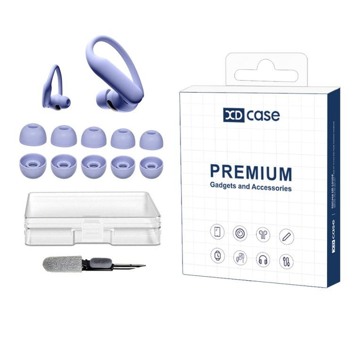 Kit de 5 pares de almohadillas de silicona para oídos XDcase, tamaños XS/S/M/L/XL, For Beats Powerbeats Pro 2 / Fit / Studio Buds