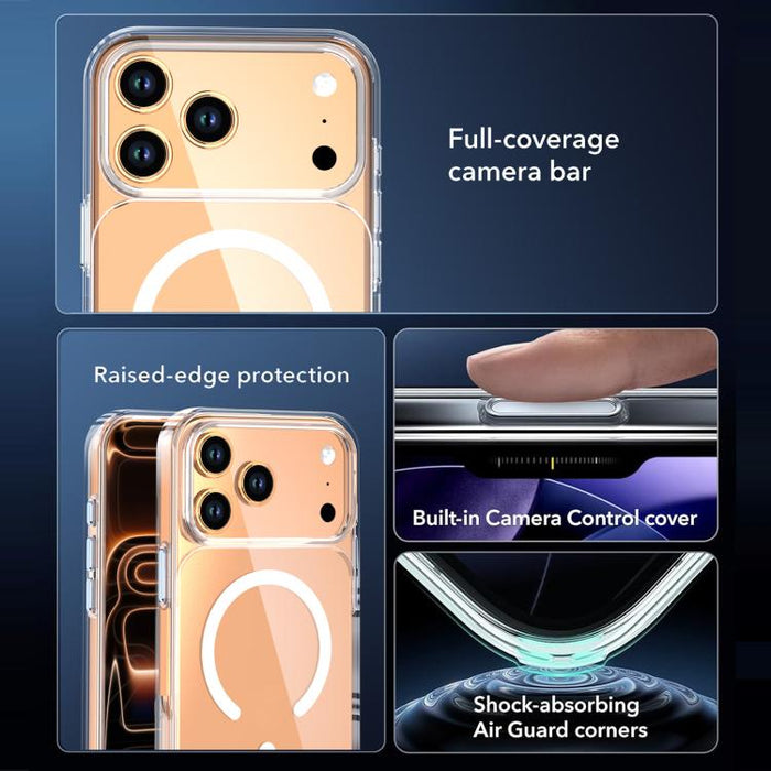 Funda magnética transparente de cristal para teléfono, For iPhone 17 Pro Max, For iPhone 17 Pro