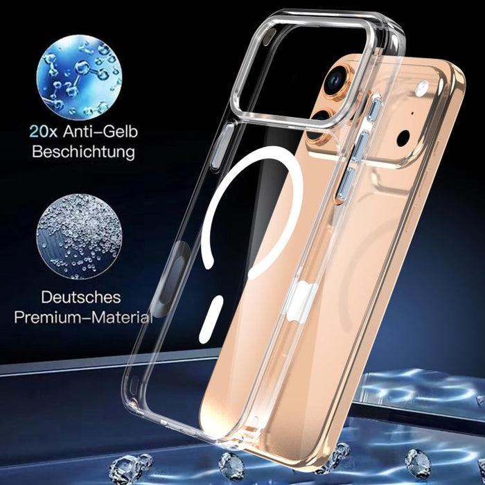 Funda magnética transparente de cristal para teléfono, For iPhone 17 Pro Max, For iPhone 17 Pro