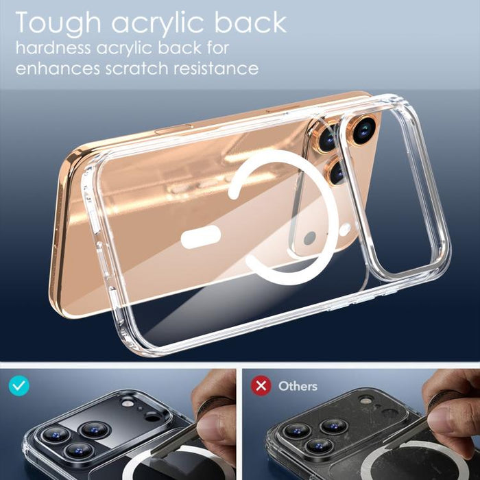 Funda magnética transparente de cristal para teléfono, For iPhone 17 Pro Max, For iPhone 17 Pro