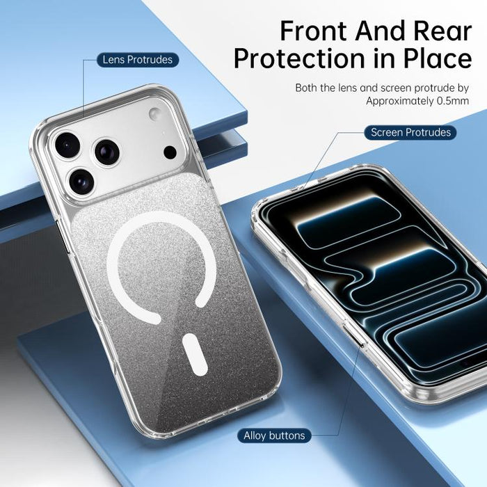 Funda magnética para teléfono con purpurina de cristal, For iPhone 17 Pro Max, For iPhone 17 Pro
