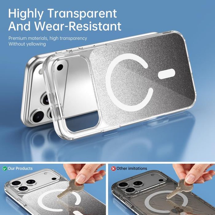 Funda magnética para teléfono con purpurina de cristal, For iPhone 17 Pro Max, For iPhone 17 Pro