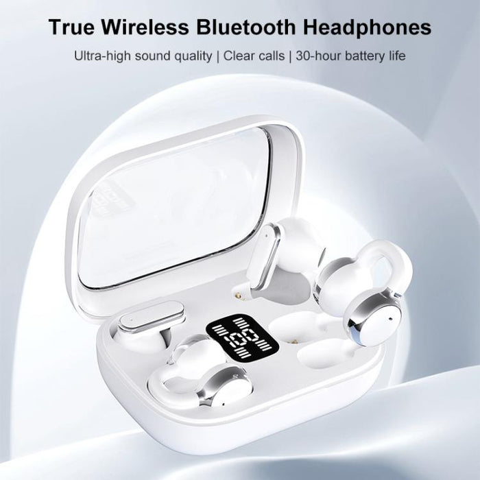 Auriculares inalámbricos Bluetooth J-Q10 2 en 1 con clip y diseño intrauditivo, cancelación de ruido ENC.