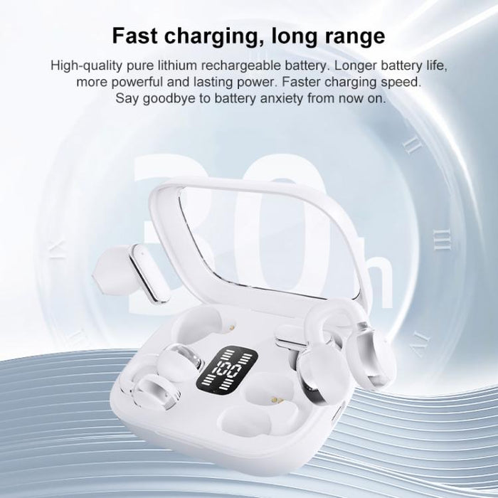 Auriculares inalámbricos Bluetooth J-Q10 2 en 1 con clip y diseño intrauditivo, cancelación de ruido ENC.