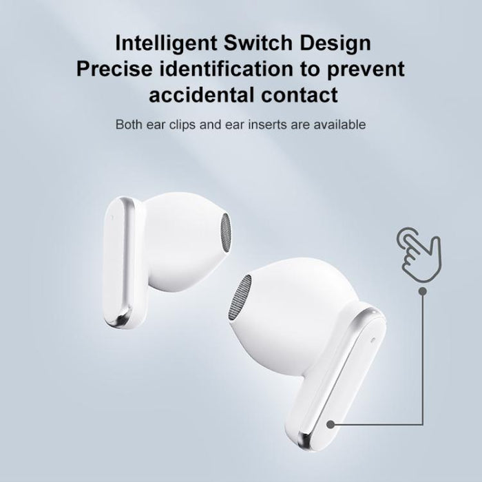 Auriculares inalámbricos Bluetooth J-Q10 2 en 1 con clip y diseño intrauditivo, cancelación de ruido ENC.