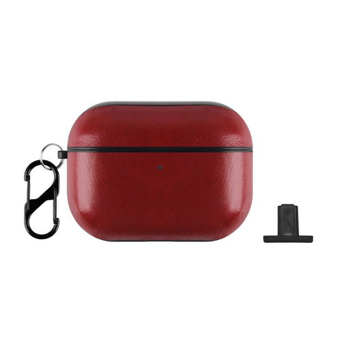 Estuche para auriculares de dos piezas de piel sintética con gancho y dedal., For AirPods Pro 3, For AirPods 4, For AirPods Pro 2