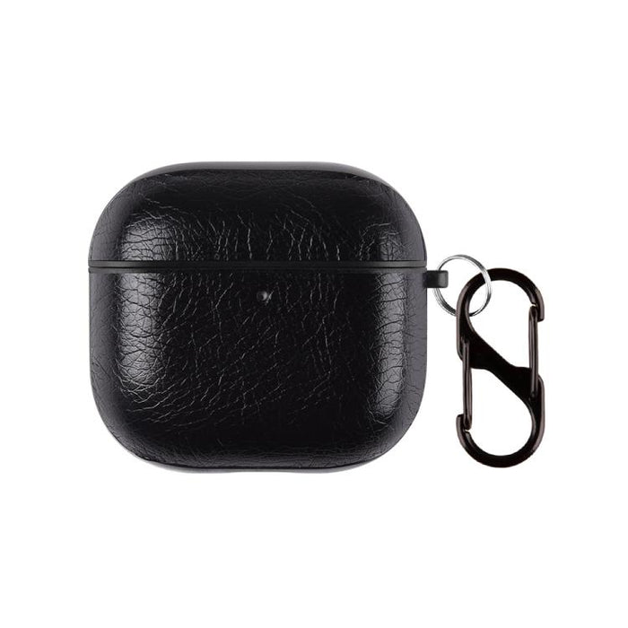 Estuche para auriculares de dos piezas de piel sintética con gancho y dedal., For AirPods Pro 3, For AirPods 4, For AirPods Pro 2
