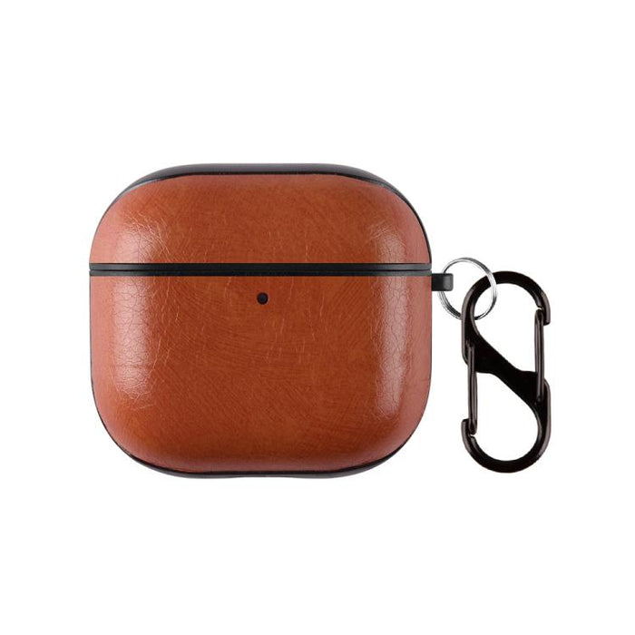 Estuche para auriculares de dos piezas de piel sintética con gancho y dedal., For AirPods Pro 3, For AirPods 4, For AirPods Pro 2