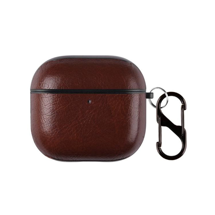 Estuche para auriculares de dos piezas de piel sintética con gancho y dedal., For AirPods Pro 3, For AirPods 4, For AirPods Pro 2