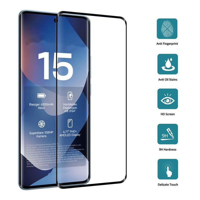 25 unidades de adhesivo para bordes de vidrio templado 9H HD con bordes curvos 3D, For Redmi Note 15 4G Global 164mm, For Redmi Note 15 Pro 4G Global 163.2mm