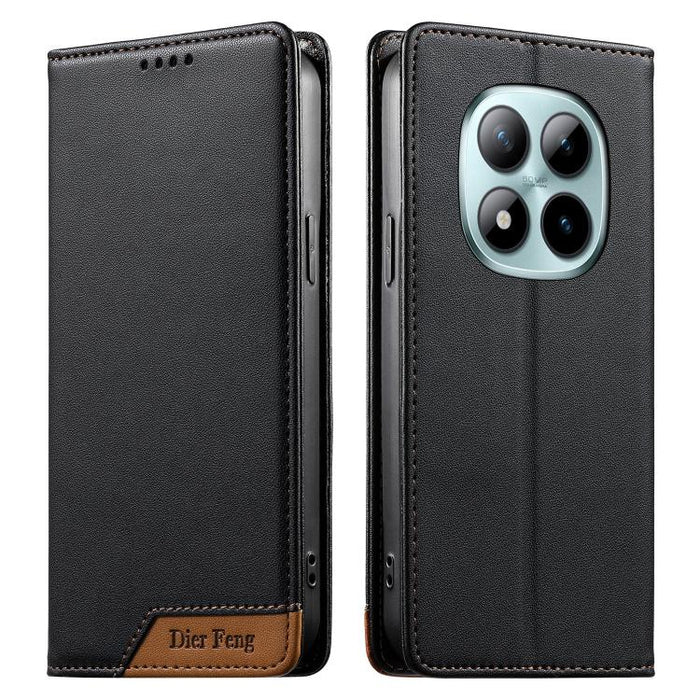 Funda para teléfono Dierfeng Splicing de cuero vegano con imán RFID resistente, For Redmi A7 Pro 4G / 5G 171mm / Poco C85x 5G, For Redmi 15a 5G, For Redmi Turbo 5 Max 5G / Poco X8 Pro Max 5G, For Redmi Note 15 Pro+ 5G Global 163.3mm                    ...