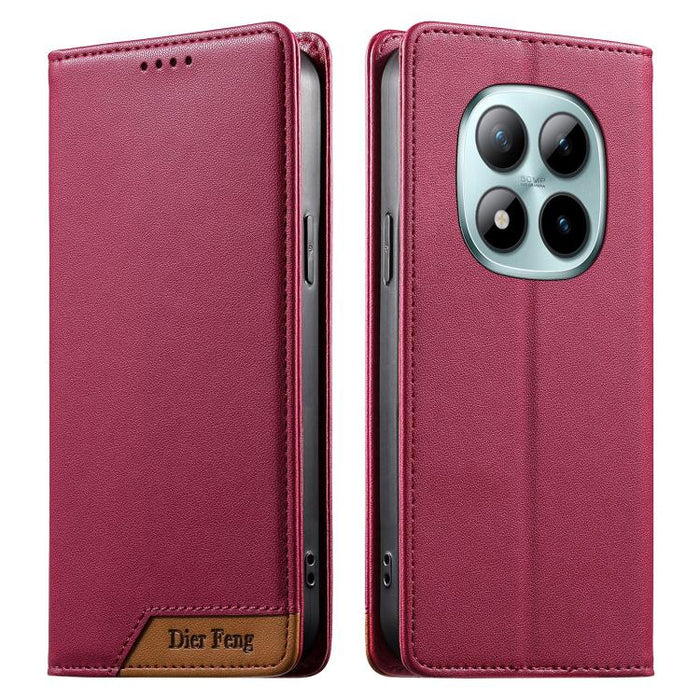 Funda para teléfono Dierfeng Splicing de cuero vegano con imán RFID resistente, For Redmi A7 Pro 4G / 5G 171mm / Poco C85x 5G, For Redmi 15a 5G, For Redmi Turbo 5 Max 5G / Poco X8 Pro Max 5G, For Redmi Note 15 Pro+ 5G Global 163.3mm                    ...