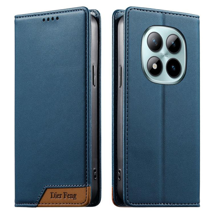 Funda para teléfono Dierfeng Splicing de cuero vegano con imán RFID resistente, For Redmi A7 Pro 4G / 5G 171mm / Poco C85x 5G, For Redmi 15a 5G, For Redmi Turbo 5 Max 5G / Poco X8 Pro Max 5G, For Redmi Note 15 Pro+ 5G Global 163.3mm                    ...