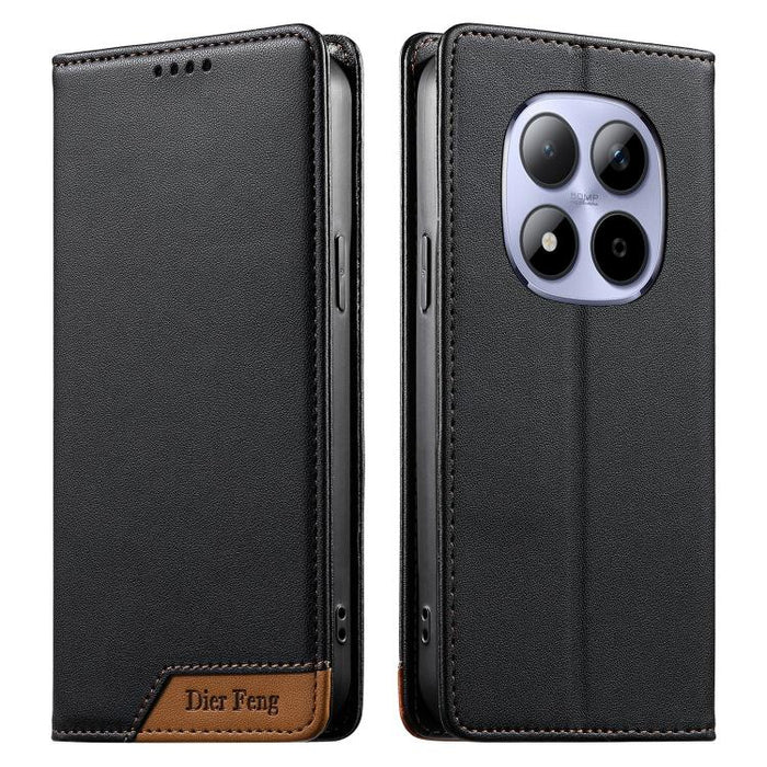 Funda para teléfono Dierfeng Splicing de cuero vegano con imán RFID resistente, For Redmi A7 Pro 4G / 5G 171mm / Poco C85x 5G, For Redmi 15a 5G, For Redmi Turbo 5 Max 5G / Poco X8 Pro Max 5G, For Redmi Note 15 Pro+ 5G Global 163.3mm                    ...