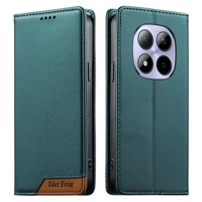 Funda para teléfono Dierfeng Splicing de cuero vegano con imán RFID resistente, For Redmi A7 Pro 4G / 5G 171mm / Poco C85x 5G, For Redmi 15a 5G, For Redmi Turbo 5 Max 5G / Poco X8 Pro Max 5G, For Redmi Note 15 Pro+ 5G Global 163.3mm                    ...