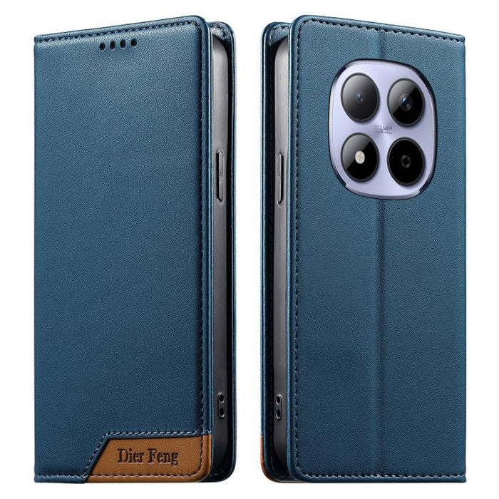 Funda para teléfono Dierfeng Splicing de cuero vegano con imán RFID resistente, For Redmi A7 Pro 4G / 5G 171mm / Poco C85x 5G, For Redmi 15a 5G, For Redmi Turbo 5 Max 5G / Poco X8 Pro Max 5G, For Redmi Note 15 Pro+ 5G Global 163.3mm                    ...