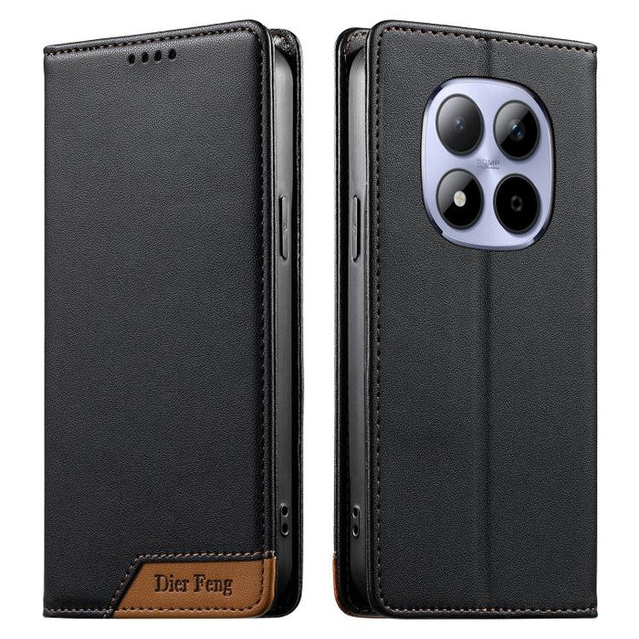 Funda para teléfono Dierfeng Splicing de cuero vegano con imán RFID resistente, For Redmi A7 Pro 4G / 5G 171mm / Poco C85x 5G, For Redmi 15a 5G, For Redmi Turbo 5 Max 5G / Poco X8 Pro Max 5G, For Redmi Note 15 Pro+ 5G Global 163.3mm                    ...