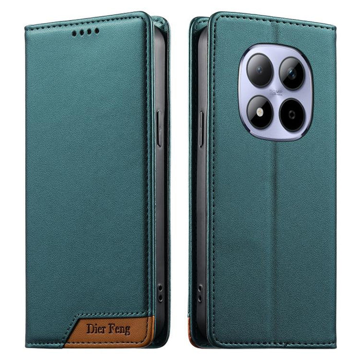 Funda para teléfono Dierfeng Splicing de cuero vegano con imán RFID resistente, For Redmi A7 Pro 4G / 5G 171mm / Poco C85x 5G, For Redmi 15a 5G, For Redmi Turbo 5 Max 5G / Poco X8 Pro Max 5G, For Redmi Note 15 Pro+ 5G Global 163.3mm                    ...