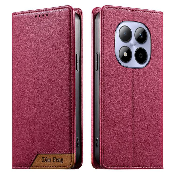Funda para teléfono Dierfeng Splicing de cuero vegano con imán RFID resistente, For Redmi A7 Pro 4G / 5G 171mm / Poco C85x 5G, For Redmi 15a 5G, For Redmi Turbo 5 Max 5G / Poco X8 Pro Max 5G, For Redmi Note 15 Pro+ 5G Global 163.3mm                    ...