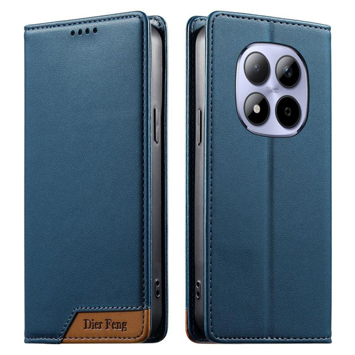 Funda para teléfono Dierfeng Splicing de cuero vegano con imán RFID resistente, For Redmi A7 Pro 4G / 5G 171mm / Poco C85x 5G, For Redmi 15a 5G, For Redmi Turbo 5 Max 5G / Poco X8 Pro Max 5G, For Redmi Note 15 Pro+ 5G Global 163.3mm                    ...