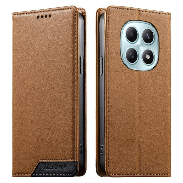Funda para teléfono Dierfeng Splicing de cuero vegano con imán RFID resistente, For Redmi A7 Pro 4G / 5G 171mm / Poco C85x 5G, For Redmi 15a 5G, For Redmi Turbo 5 Max 5G / Poco X8 Pro Max 5G, For Redmi Note 15 Pro+ 5G Global 163.3mm                    ...