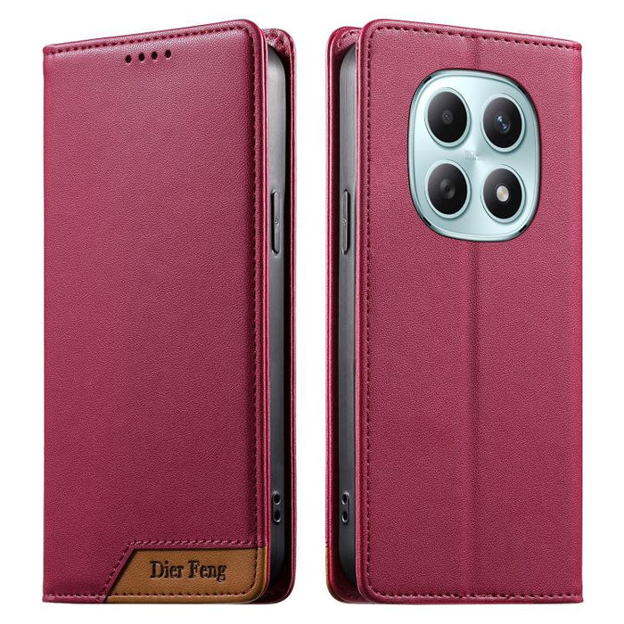 Funda para teléfono Dierfeng Splicing de cuero vegano con imán RFID resistente, For Redmi A7 Pro 4G / 5G 171mm / Poco C85x 5G, For Redmi 15a 5G, For Redmi Turbo 5 Max 5G / Poco X8 Pro Max 5G, For Redmi Note 15 Pro+ 5G Global 163.3mm                    ...