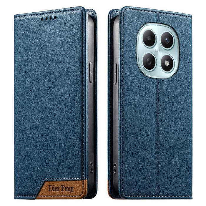 Funda para teléfono Dierfeng Splicing de cuero vegano con imán RFID resistente, For Redmi A7 Pro 4G / 5G 171mm / Poco C85x 5G, For Redmi 15a 5G, For Redmi Turbo 5 Max 5G / Poco X8 Pro Max 5G, For Redmi Note 15 Pro+ 5G Global 163.3mm                    ...
