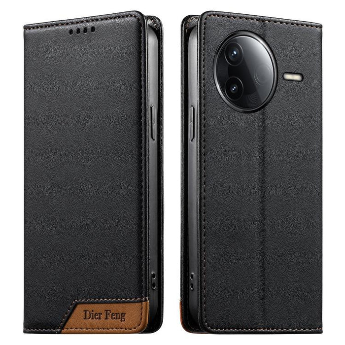 Funda para teléfono Dierfeng Splicing de cuero vegano con imán RFID resistente, For Redmi A7 Pro 4G / 5G 171mm / Poco C85x 5G, For Redmi 15a 5G, For Redmi Turbo 5 Max 5G / Poco X8 Pro Max 5G, For Redmi Note 15 Pro+ 5G Global 163.3mm                    ...
